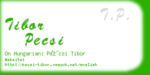 tibor pecsi business card